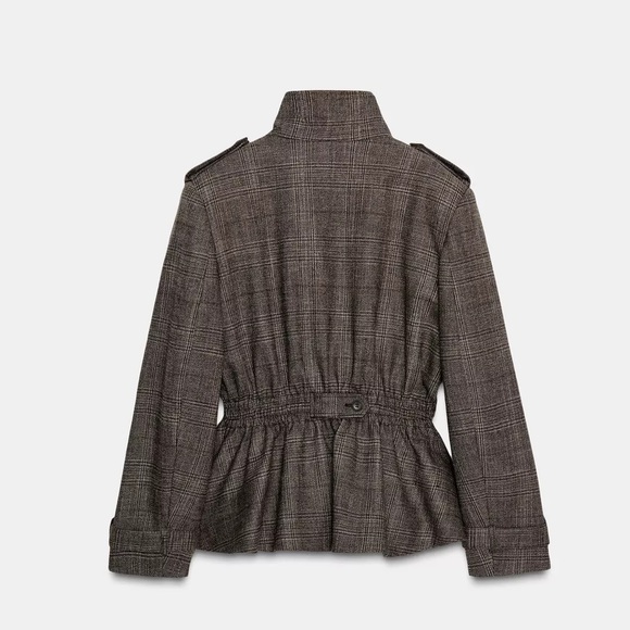 Zara Plaid Wool Blend Jacket ZW Collection - Picture 13 of 16